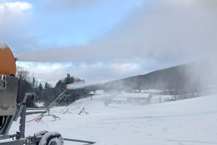 Snowmaking has begun on Morse Mountain